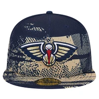 Men's New Era Navy Orleans Pelicans Tip-Off 59FIFTY Fitted Hat