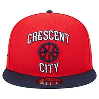 Men's New Era Red New Orleans Pelicans Statement Edition Jersey Hook 9FIFTY Snapback Hat