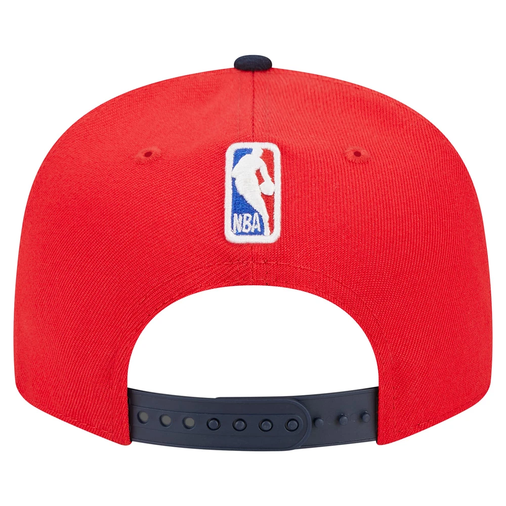 Men's New Era Red New Orleans Pelicans Statement Edition Jersey Hook 9FIFTY Snapback Hat