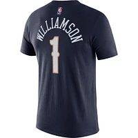 Men's Nike Zion Williamson Navy New Orleans Pelicans Diamond Icon Name & Number T-Shirt