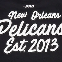 Men's Pro Standard Black New Orleans Pelicans Paint the City Drop Shoulder Sweatshirt