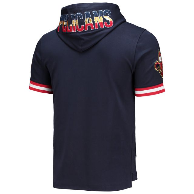 Pro Standard Zion Williamson Navy New Orleans Pelicans Nom et numéro Pull à capuche manches courtes pour hommes