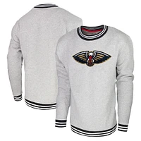 Men's Stadium Essentials Gray New Orleans Pelicans Club Level Pullover Sweatshirt