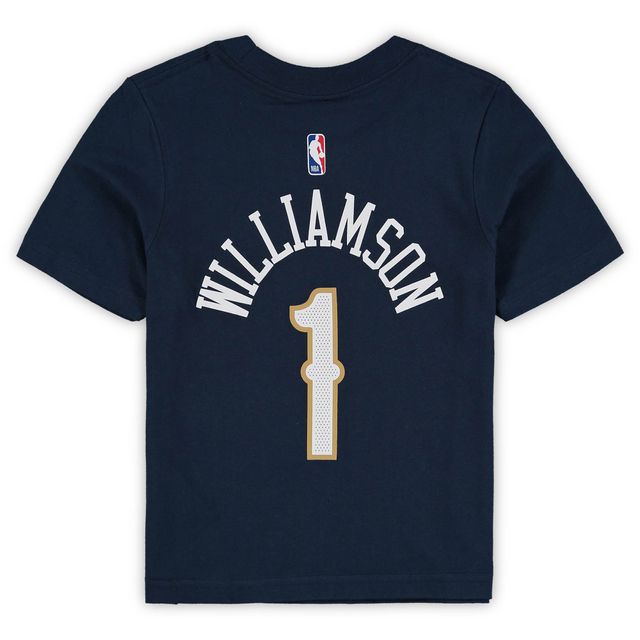 Préscolaire Nike Zion Williamson Navy New Orleans Pelicans Team Name & Number T-Shirt