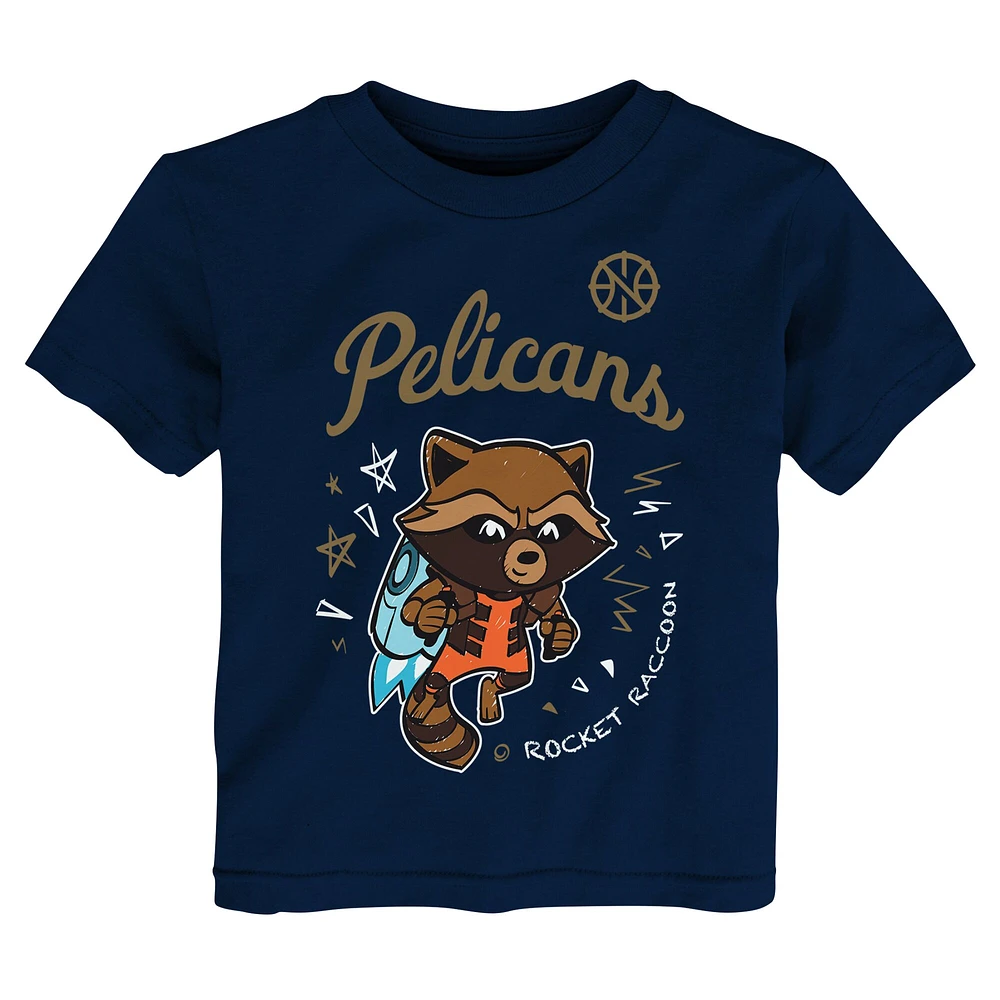 Ensemble t-shirt deux pièces pour tout-petits Heather Gray New Orleans Pelicans Guardians Of The Galaxy