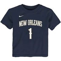 Toddler Nike Zion Williamson Navy New Orleans Pelicans Logo Name & Number T-Shirt
