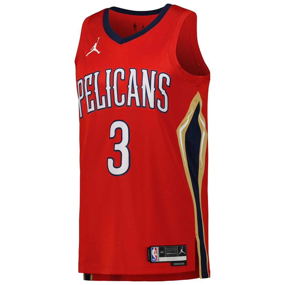 Unisexe Jordan Brand CJ McCollum Rouge 2022/23 New Orleans Pelicans Swingman Jersey - Statement Edition
