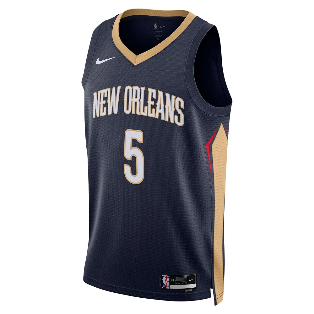 Unisex Nike Dejounte Murray Navy New Orleans Pelicans 2024 Offseason Addition Swingman Jersey