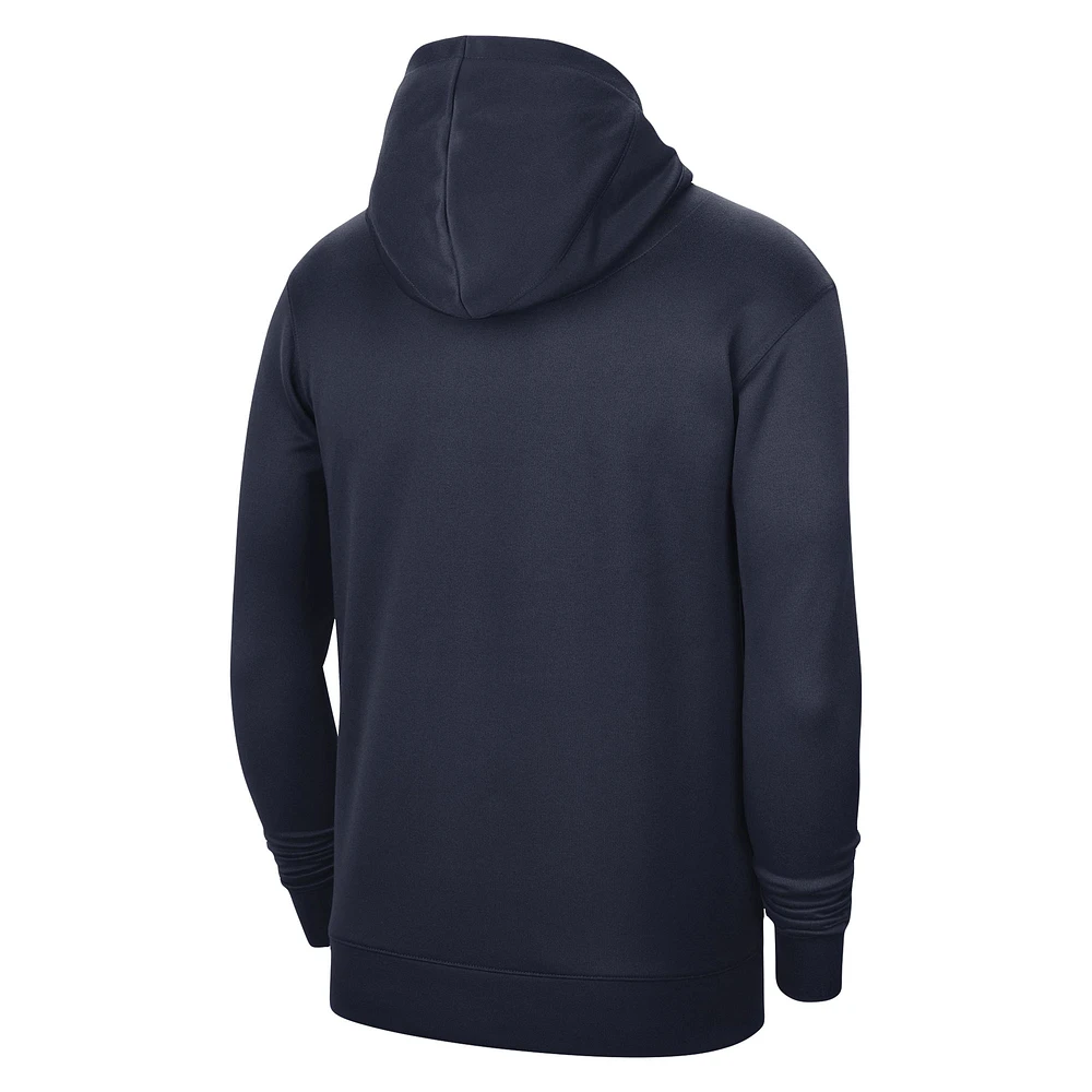 Unisex Nike Navy New Orleans Pelicans 2023/24 Performance Spotlight On-Court Practice Pullover Hoodie