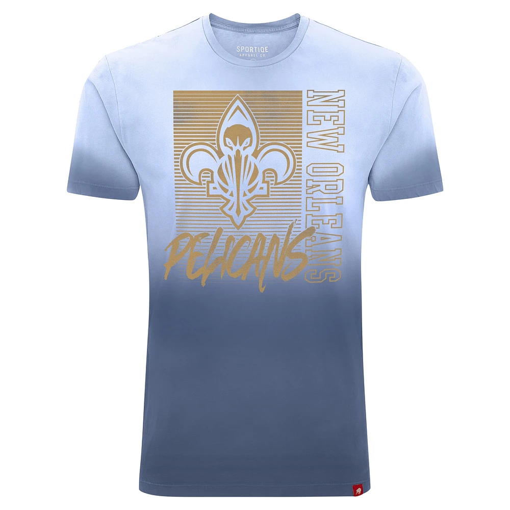 Unisex Sportiqe Navy New Orleans Pelicans Bingham Sun-Fade T-Shirt