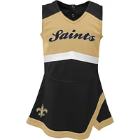 Girls Infant Black New Orleans Saints Cheer Captain Jumper Dress