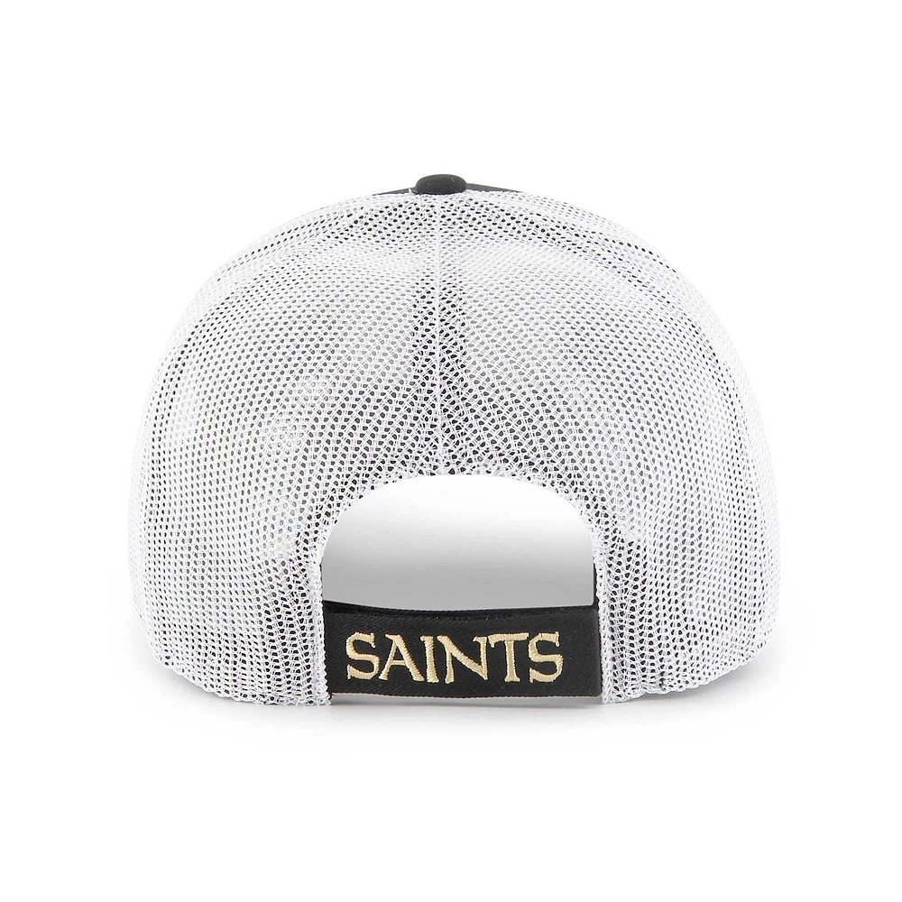 Men's '47 Black/White New Orleans Saints Drifter Adjustable Trucker Hat