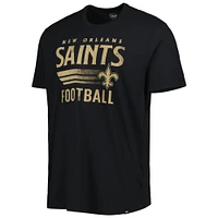 Men's '47 Black New Orleans Saints Wordmark Rider Franklin T-Shirt