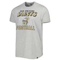 Men's '47 Heathered Gray New Orleans Saints Dozer Franklin Lightweight T-Shirt
