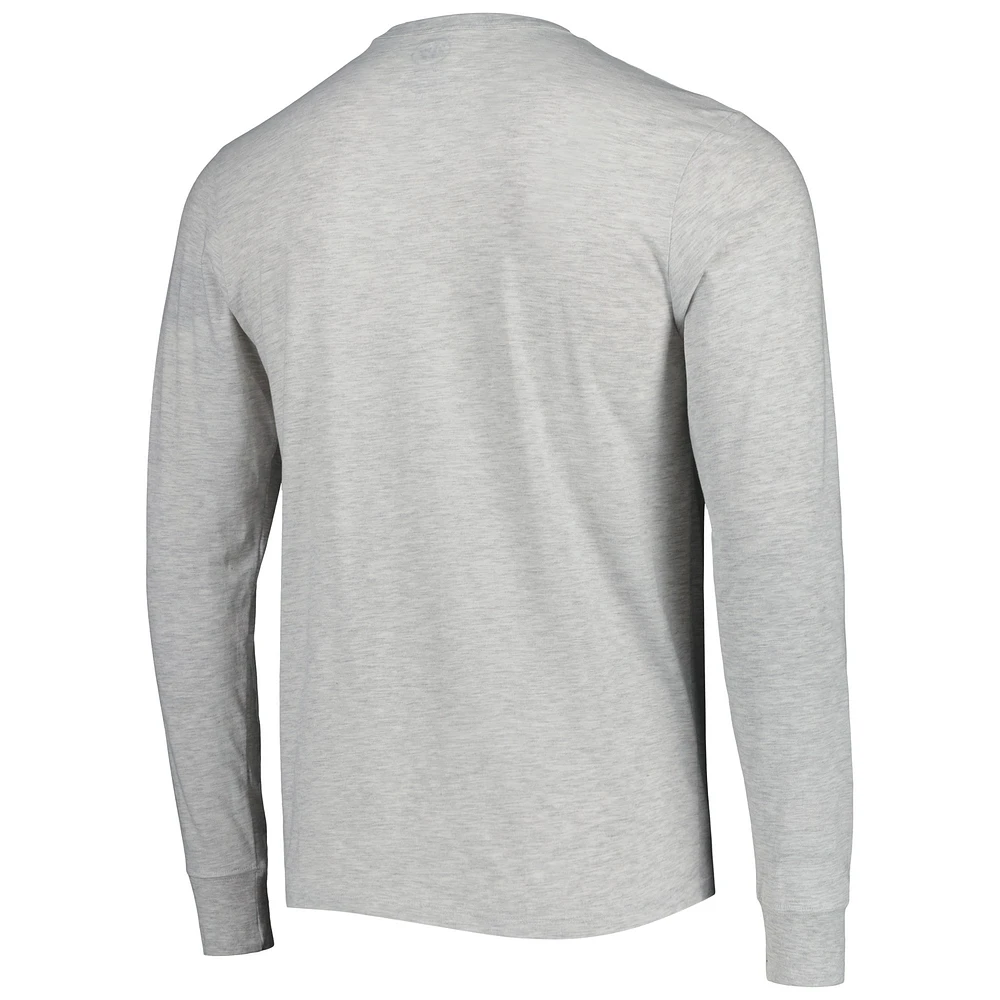Men's '47 Heathered Gray New Orleans Saints Dozer Franklin Long Sleeve T-Shirt