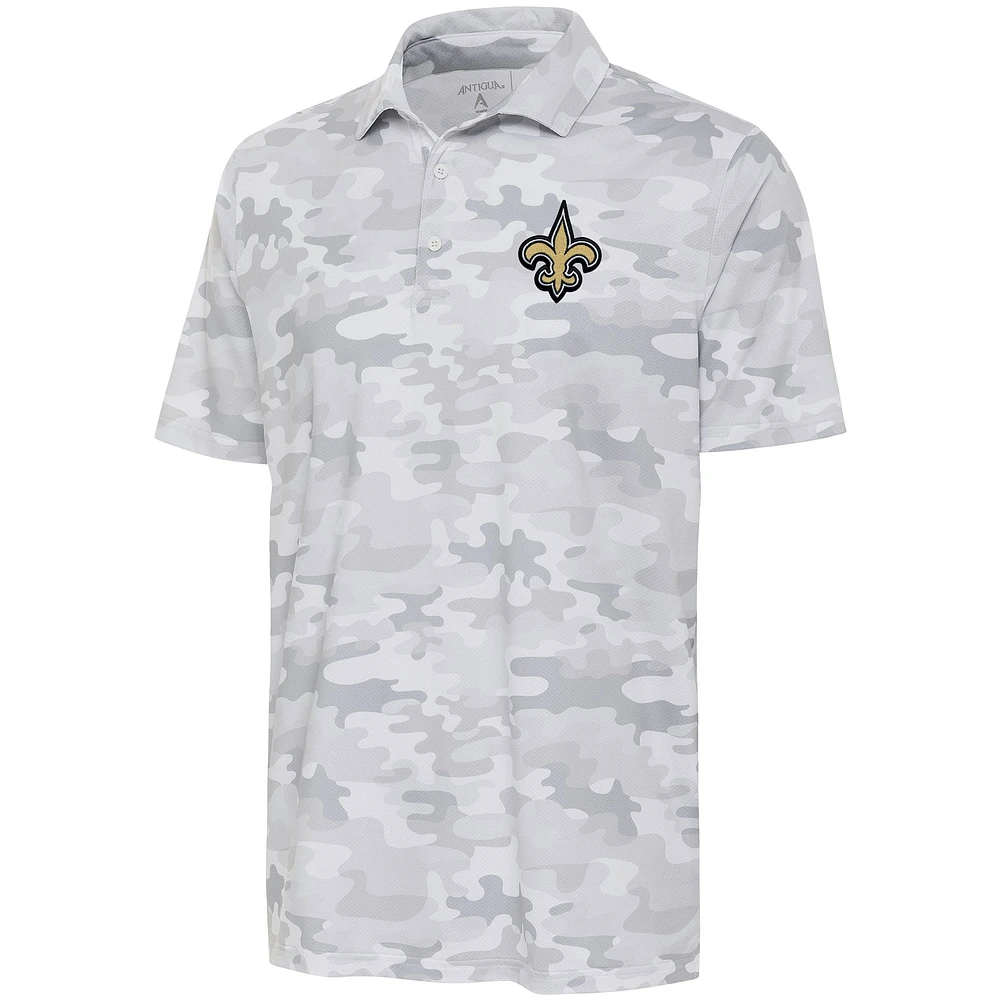 Men's Antigua White New Orleans Saints Collide Polo