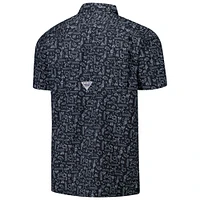Men's Columbia PFG Black New Orleans Saints Super Slack Tide Omni-Wick Button-Up Shirt