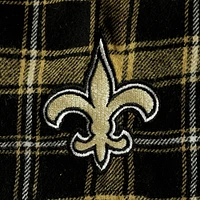 Men's Concepts Sport Black/Gold New Orleans Saints Ledger Flannel Boxers