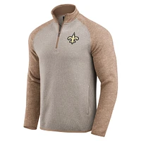 Men's Darius Rucker Collection by Fanatics Tan New Orleans Saints Tonal Quarter-Zip Jacket