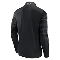 Men's Fanatics Black/Gold New Orleans Saints Defender Quarter-Zip Jacket