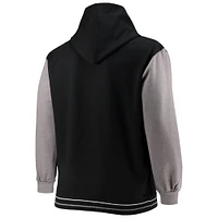 Men's Fanatics Black/Gray New Orleans Saints Big & Tall Block Party Pullover Hoodie