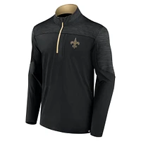 Men's Fanatics Black New Orleans Saints Defender Evo Quarter-Zip Jacket