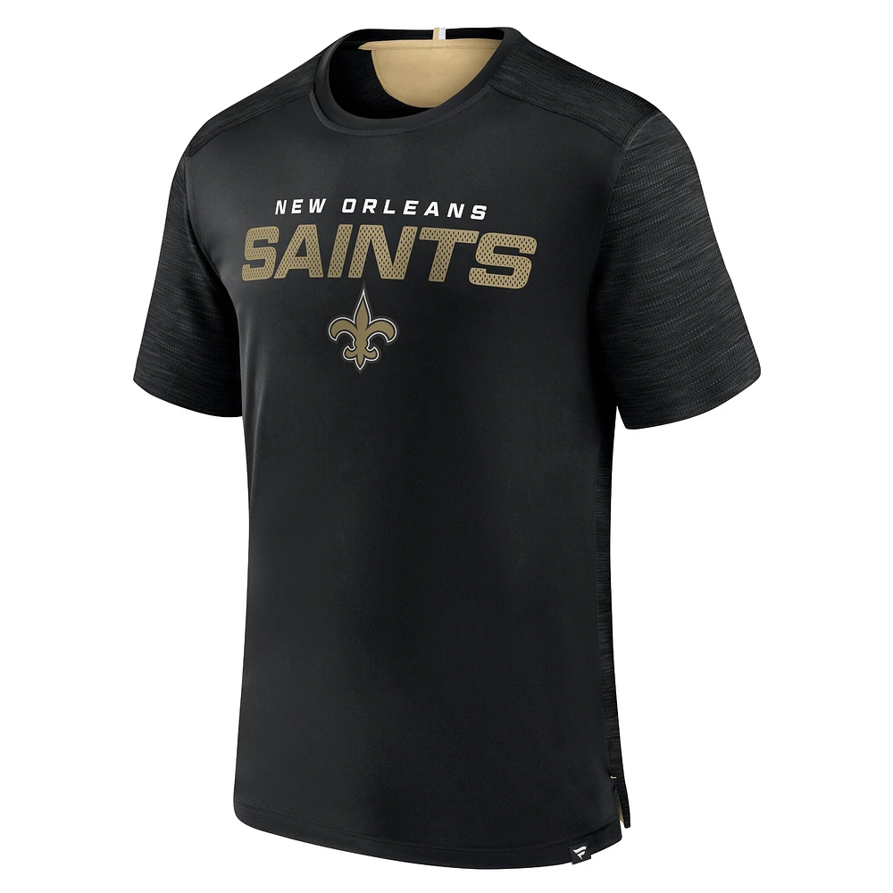 Men's Fanatics Black New Orleans Saints Defender Evo T-Shirt