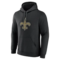 Men's Fanatics Black New Orleans Saints Primary Logo Fleece Pullover Hoodie