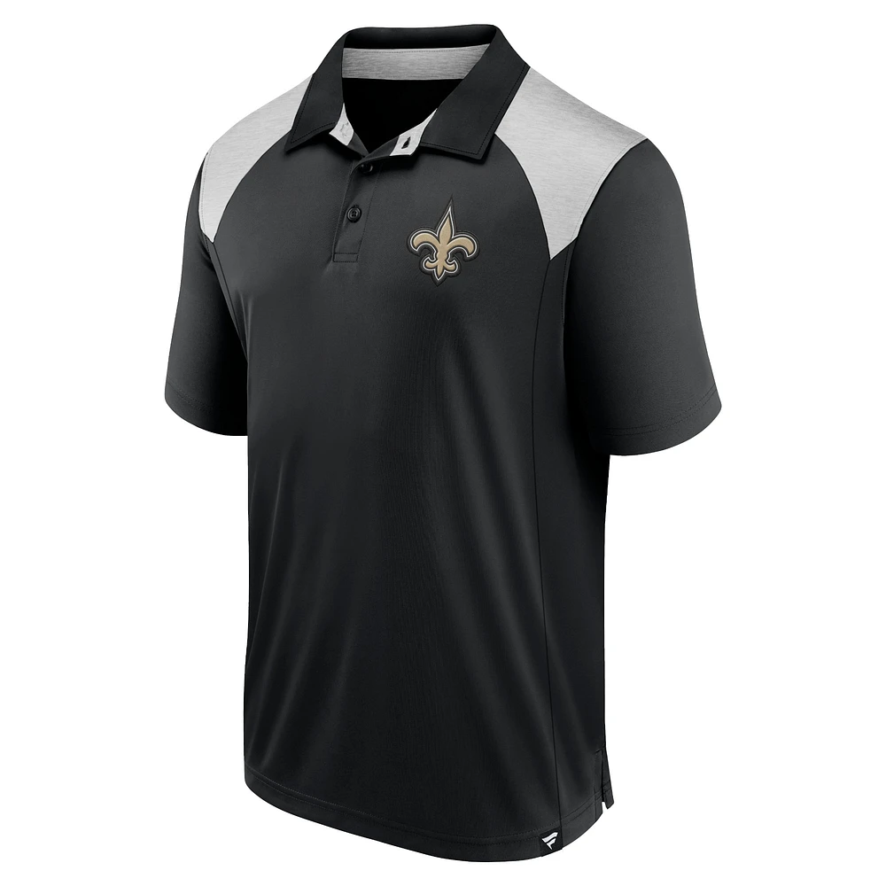 Men's Fanatics Black New Orleans Saints Primary Polo
