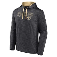 Men's Fanatics Heather Charcoal New Orleans Saints Hook and Ladder Pullover Hoodie