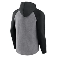 Men's Fanatics Heather Gray New Orleans Saints Favorite Arch Raglan Pullover Hoodie