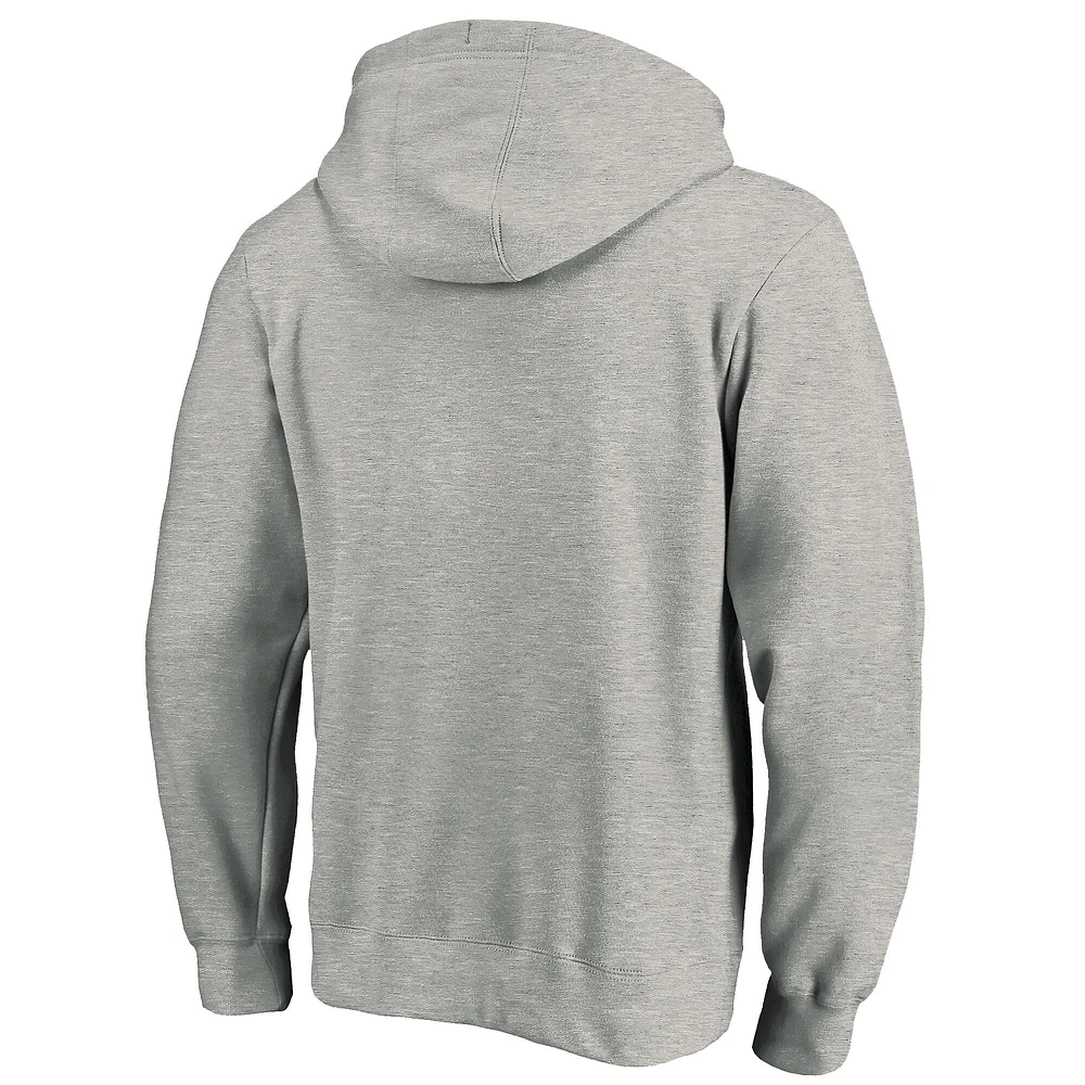 Men's Fanatics Heathered Charcoal New Orleans Saints Big & Tall On Side Stripe Pullover Hoodie
