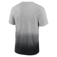 Men's Fanatics Heathered Gray/Black New Orleans Saints Team Ombre - T-Shirt