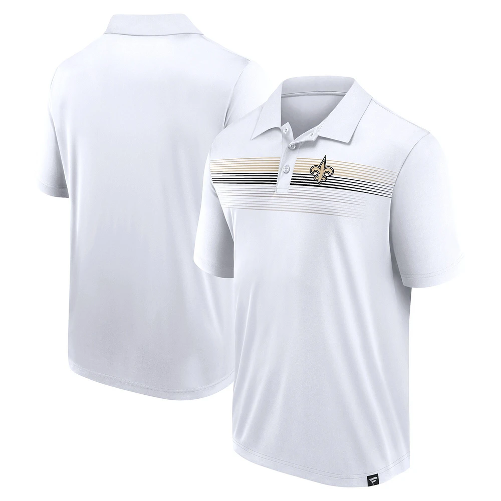 Men's Fanatics White New Orleans Saints Victory For Us Interlock Polo