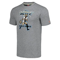 Men's Homage Chris Olave Heathered Gray New Orleans Saints NFL Blitz Player Tri-Blend T-Shirt