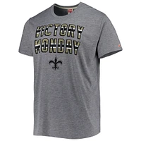 Men's Homage Gray New Orleans Saints Victory Monday Tri-Blend T-Shirt