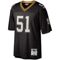 Men's Mitchell & Ness Sam Mills Black New Orleans Saints Legacy Replica Jersey