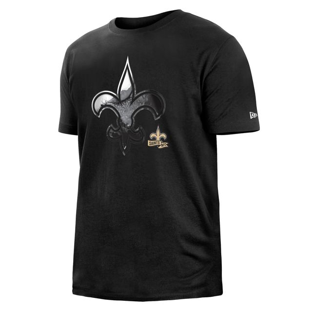 T-shirt New Orleans Saints 2022 Sideline Ink Dye noir pour homme Era