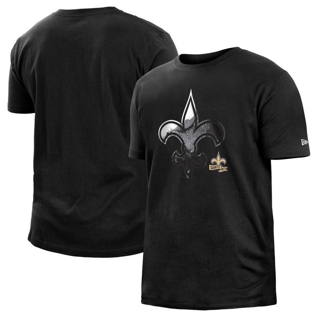T-shirt New Orleans Saints 2022 Sideline Ink Dye noir pour homme Era