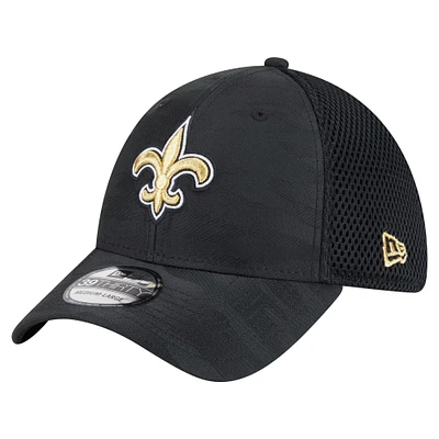 Casquette New Era 39THIRTY Flex Active Camo noire Orleans Saints pour homme