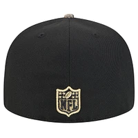 Men's New Era Black Orleans Saints Active Two-Tone Camo 59FIFTY Fitted Hat