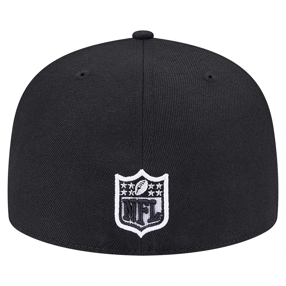 Men's New Era Black Orleans Saints Checkered 59FIFTY Fitted Hat