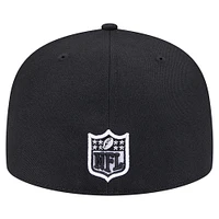 Men's New Era Black Orleans Saints Checkered 59FIFTY Fitted Hat