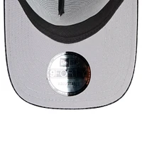 Men's New Era Black New Orleans Saints  Midnight Ink Tonal Text A-Frame Trucker 9FORTY Adjustable Hat