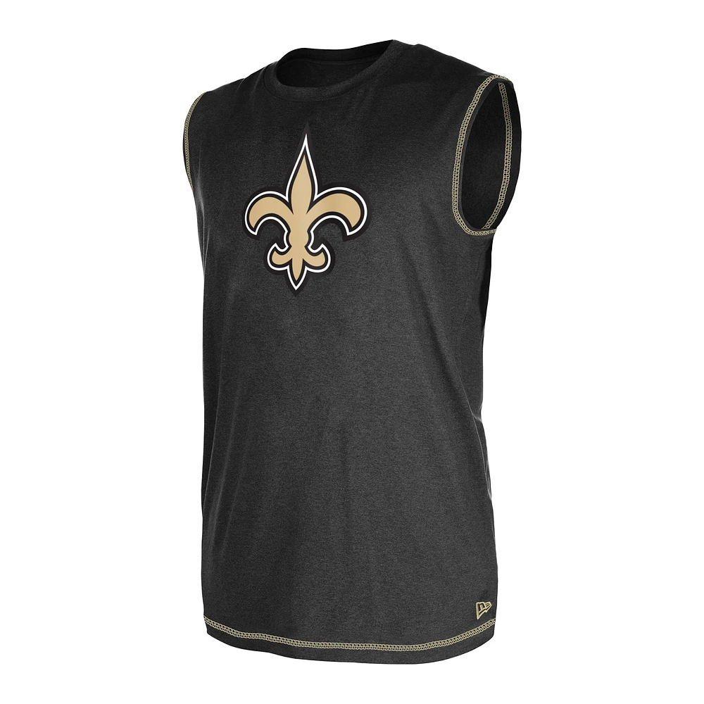 Débardeur noir New Era Saints de la Nouvelle-Orléans pour hommes