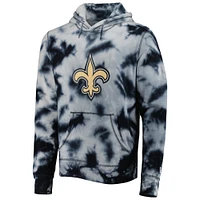 Men's New Era Black Orleans Saints Team Tie-Dye Pullover Hoodie