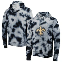 Men's New Era Black Orleans Saints Team Tie-Dye Pullover Hoodie