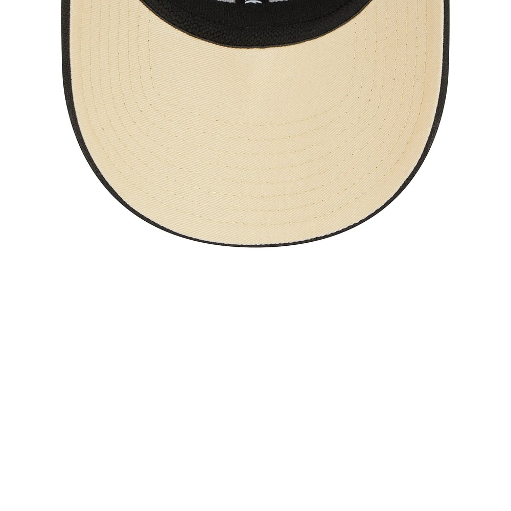 Men's New Era Black Orleans Saints  Triple Outline 39THIRTY Flex Hat