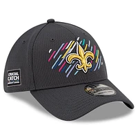 Men's New Era Charcoal Orleans Saints 2021 NFL Crucial Catch - 39THIRTY Flex Hat