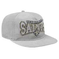 Men's New Era  Gray New Orleans Saints Corduroy Golfer Adjustable Hat